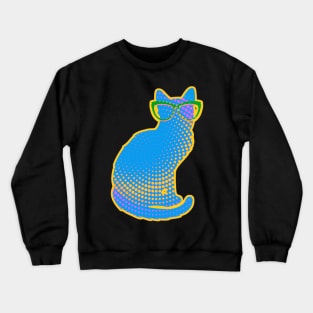 Cat with Glasses Crewneck Sweatshirt